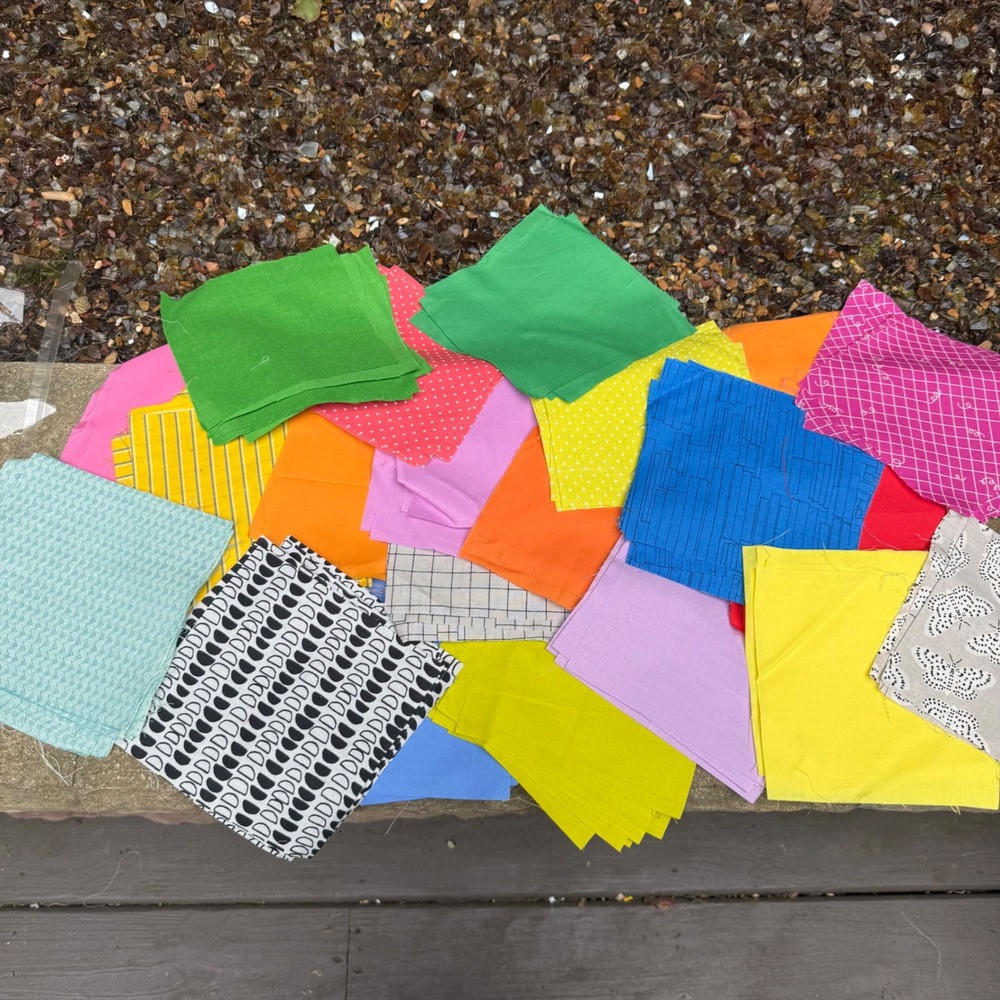 Large Lot Precut Fabric Squares 5" Multicolor Quilting Sewing Craft Scraps